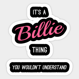 Billie - Personalized First Name Customized For Sticker